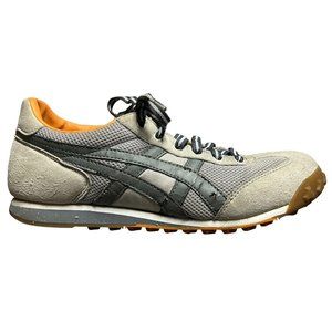 Asics Onitsuka Tiger HM471 Gray Leather Mesh Retro Sneaker Shoes Mens 8.5 Casual
